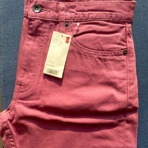 NEW MEN UNIQLO PINK JEANS